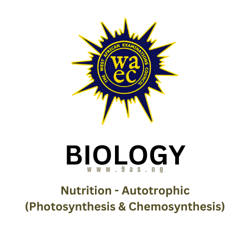 WAEC Biology Questions On Nutrition – Autotrophic (Photosynthesis & Chemosynthesis)