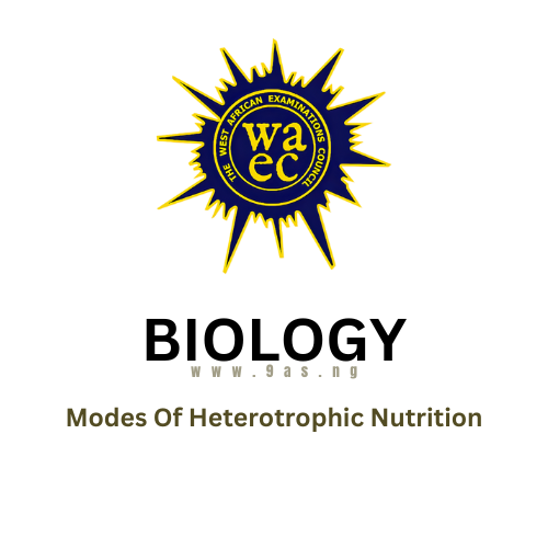 WAEC Biology Questions On Modes Of Heterotrophic Nutrition